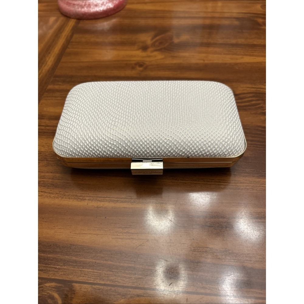 giorgio armani White Metallic Hard Case‎ Hand Held Bag Sunglassess